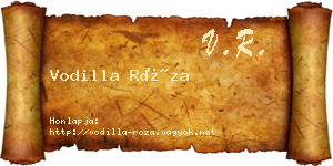 Vodilla Róza névjegykártya